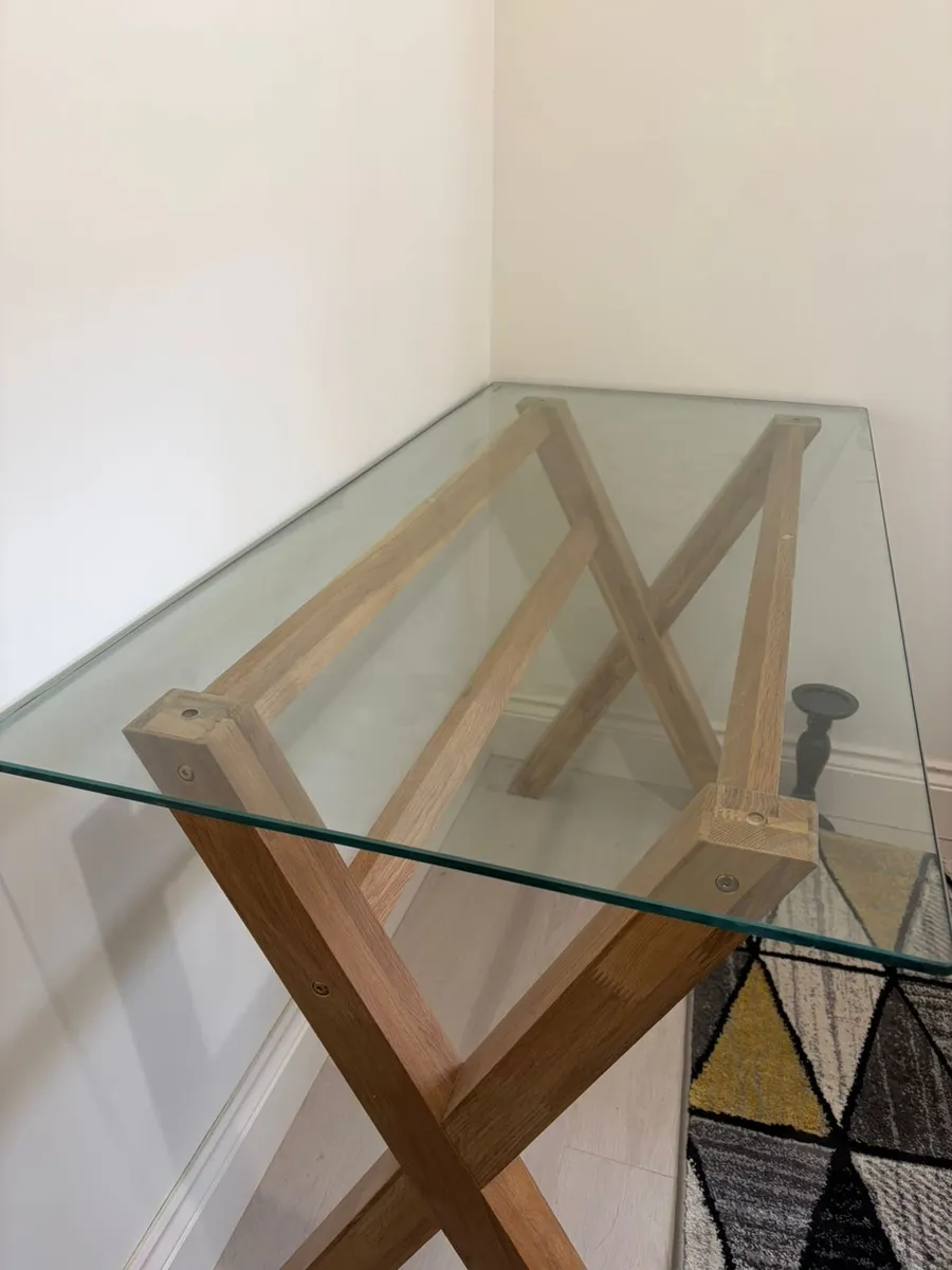 Glass Top Office Table 120x60cm - Image 2