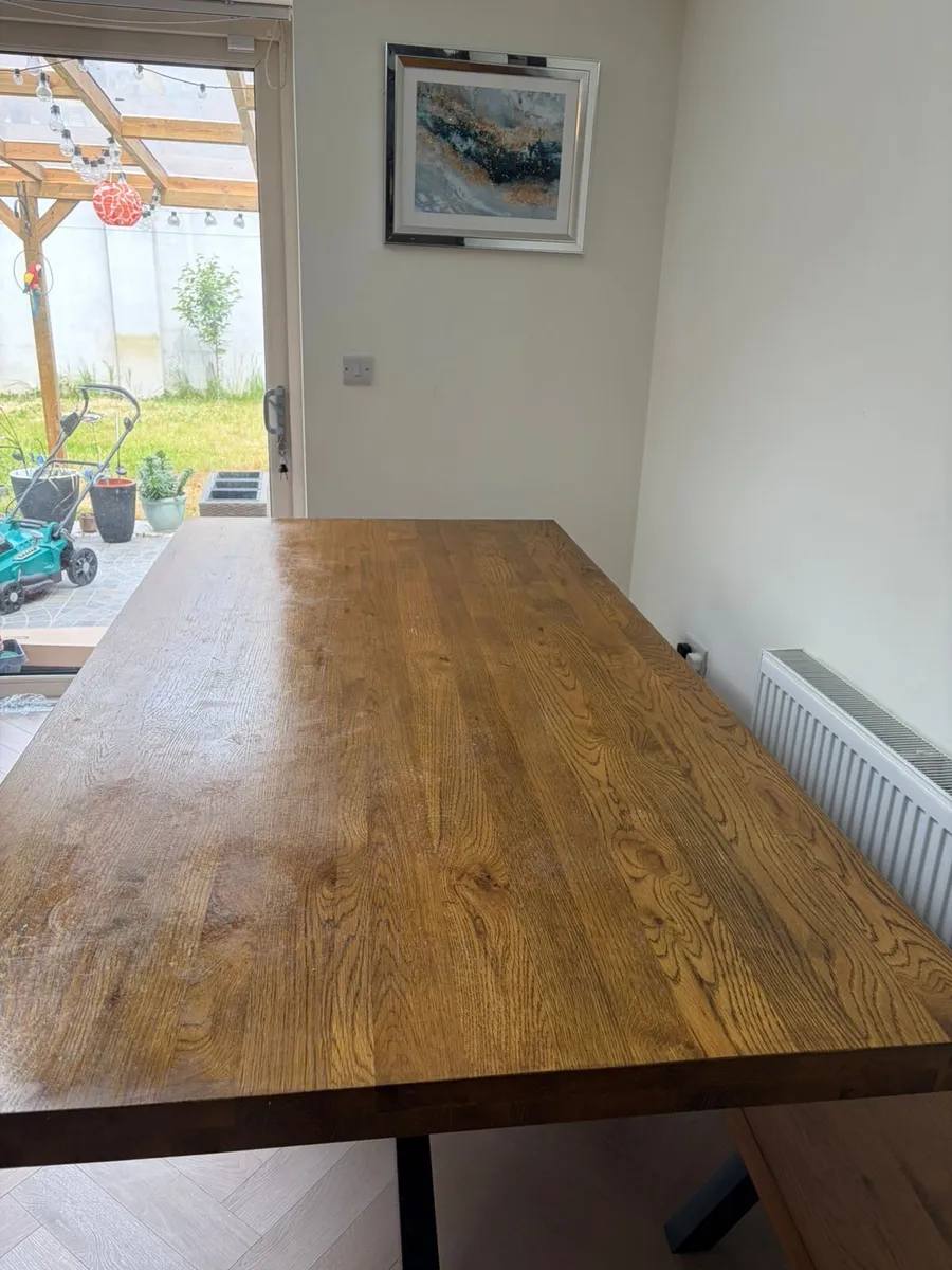 Solid Wood Dining Table + Bench - Image 4