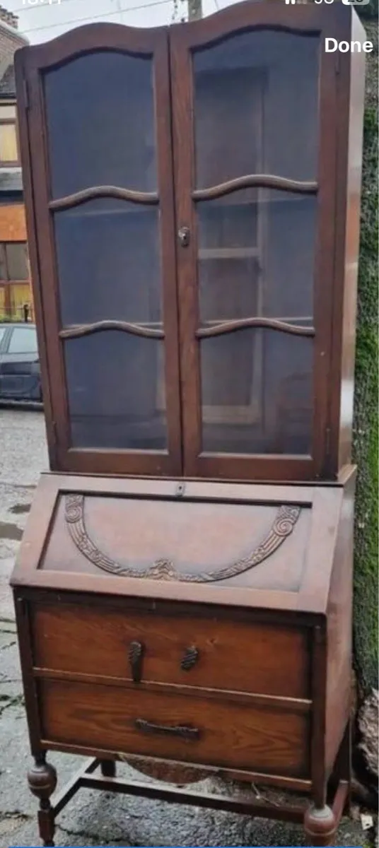 Bookcase writing bureau - Image 1