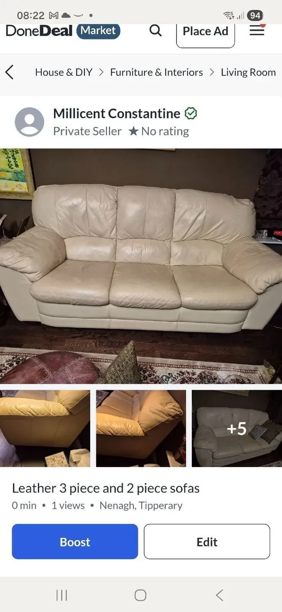 Leather sofas - Image 1