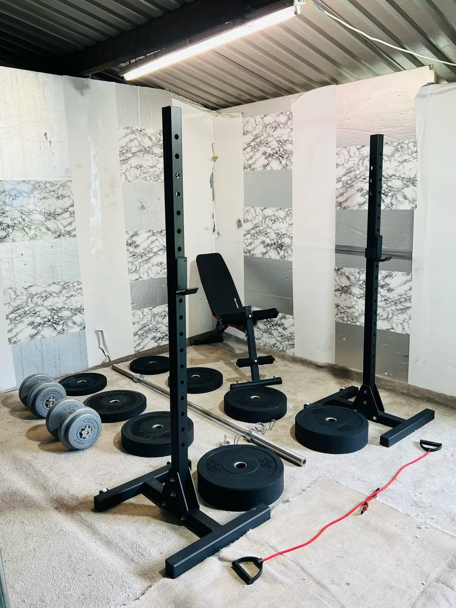 BLKBIX RACK STANDS 120KG BARBEL DUMBBELLS - Image 1