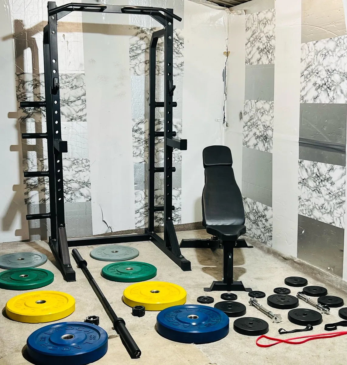 COMMERCIAL HALF RACK OLYMPIC WEIGHTS BRNCH ++ - Image 1