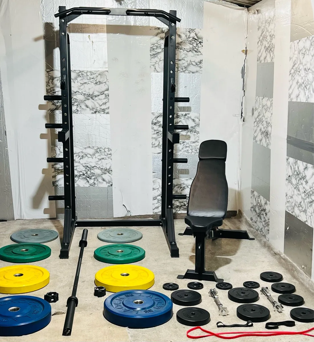 COMMERCIAL HALF RACK OLYMPIC WEIGHTS BRNCH ++ - Image 2