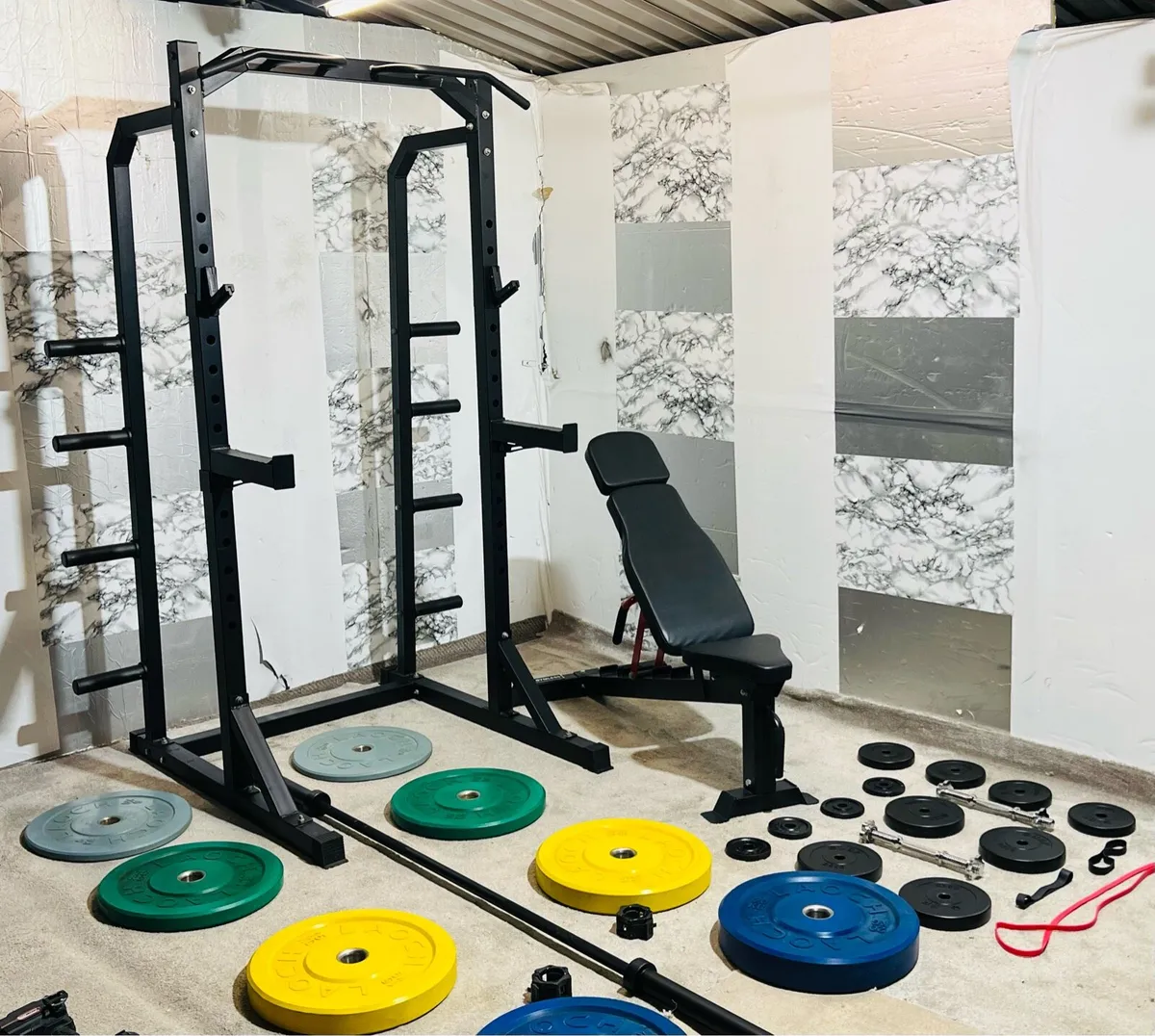COMMERCIAL HALF RACK OLYMPIC WEIGHTS BRNCH ++ - Image 4