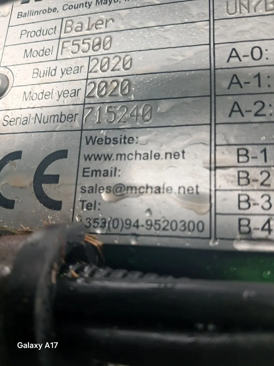 Mchale f5500  baler - Image 2