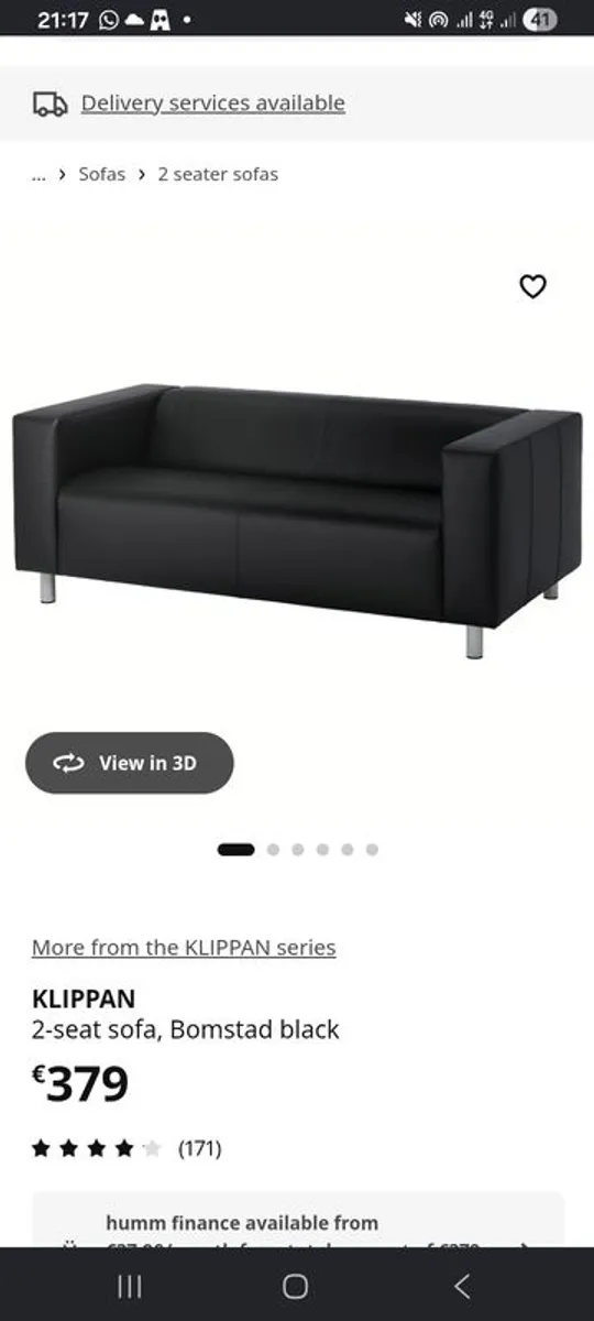 Like New Ikea Klippan 2 Seat Sofa - Image 1