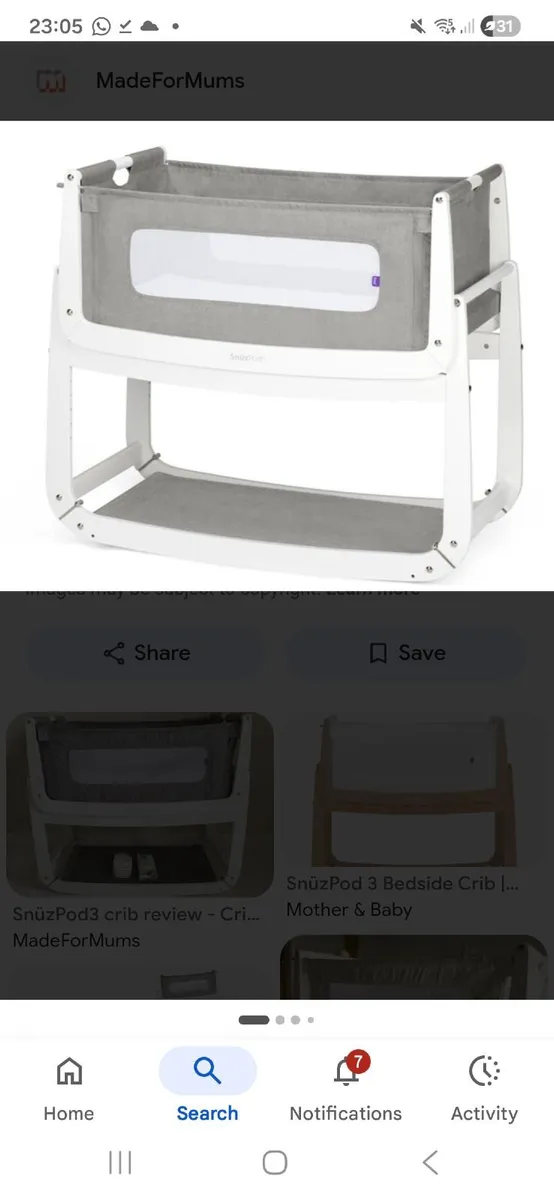 Snuzpod 3 Bedside Crib - Image 3