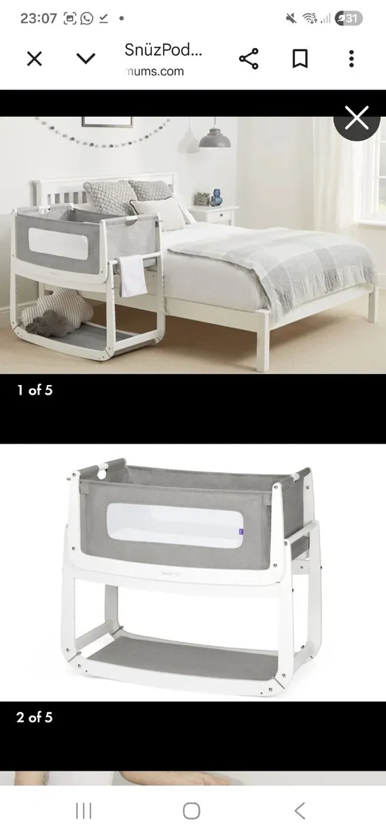 Snuzpod 3 Bedside Crib - Image 2