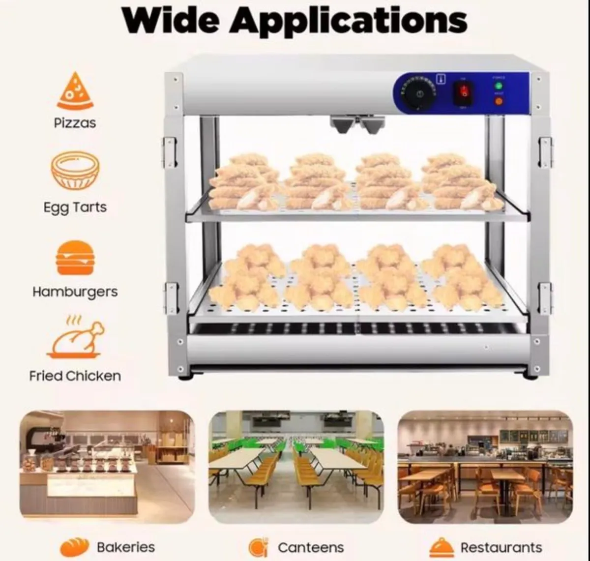 New 800W Food Warmer Display Cabinet - Image 2