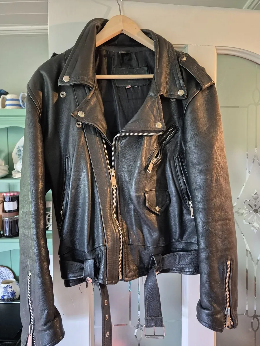 Leather Biker Jacket - Image 1