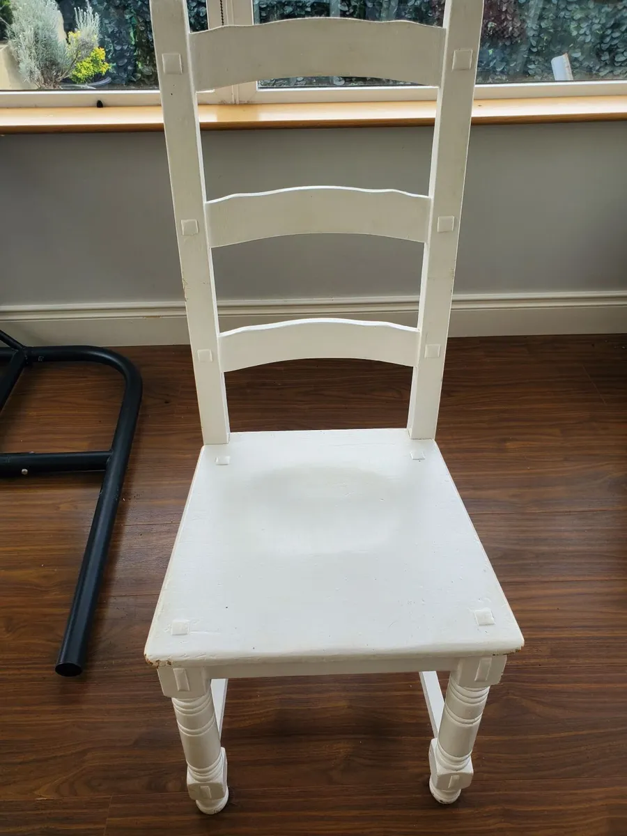 Four solid wood chairs - Image 2