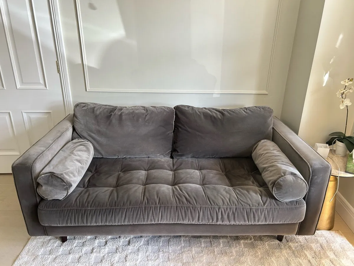 Scott Velvet Sofa - Image 1