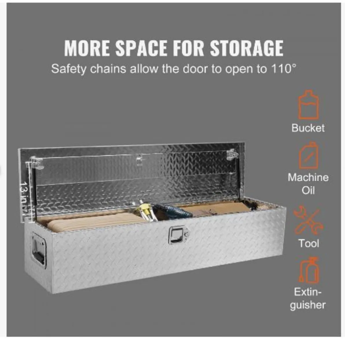 Heavy Duty Aluminum Truck Bed Tool Box - Image 4