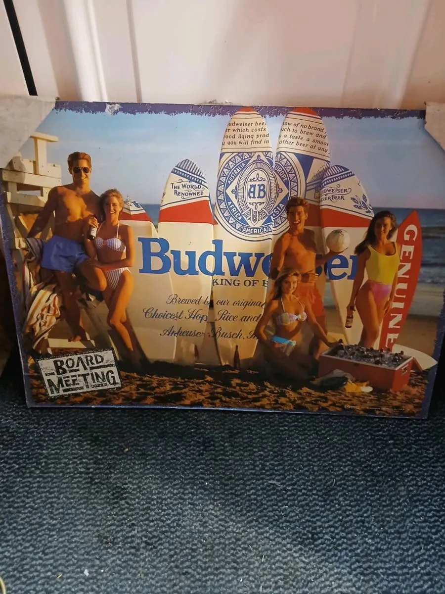 Old budweiser sign