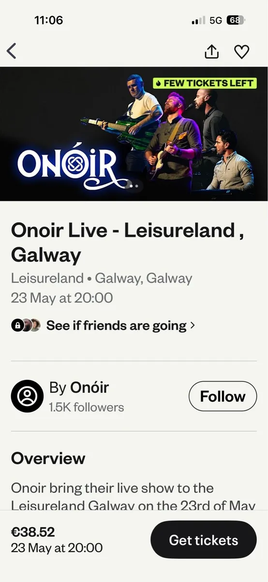 Onoir Live - Leisureland, Galway