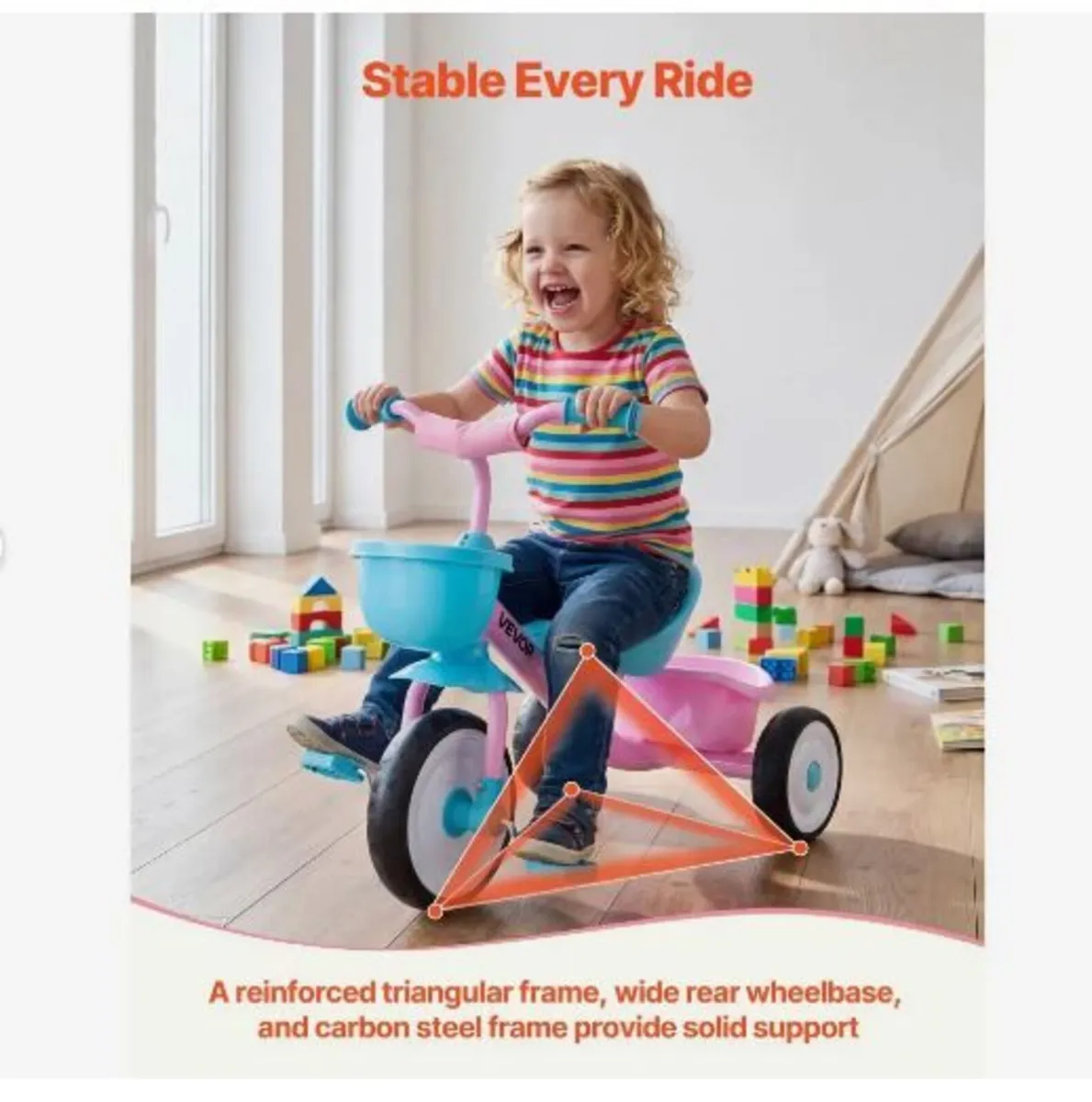 Toddler Tricycle for 2-5 Year Old - Image 2