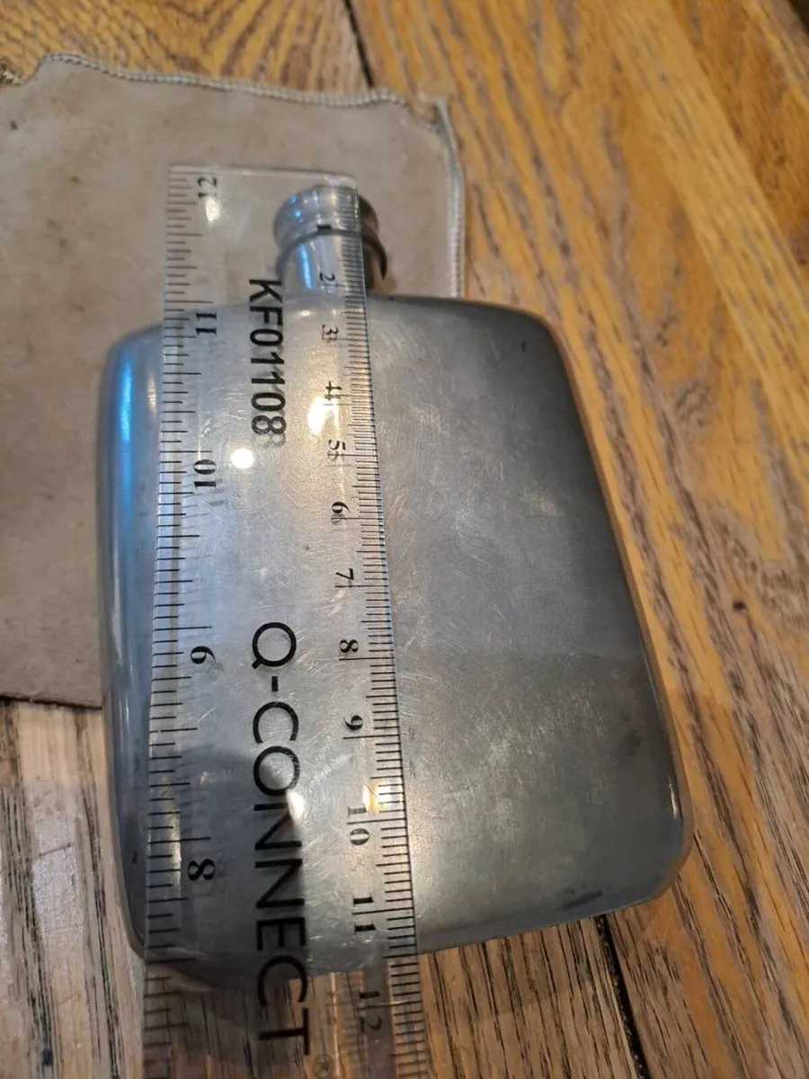 Vintage James Dixon Sons Sheffield Pewter Hip Flas - Image 2