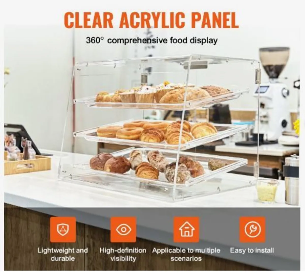 Pastry Display Case, 3-Tier Commercial - Image 3