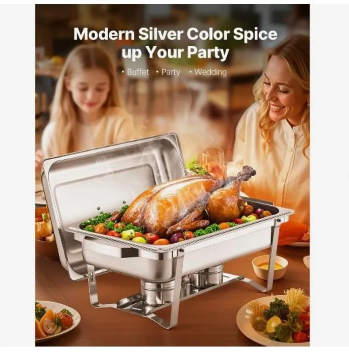 Chafing Dish Buffet Set, 8 Qt 4 Pack - Image 2