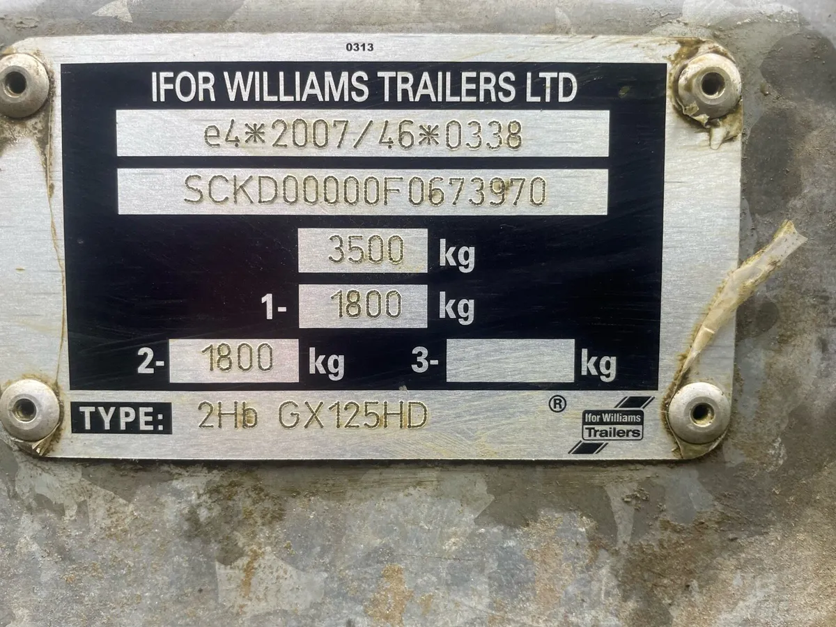 Ifor Williams trailer 3500kg - Image 2