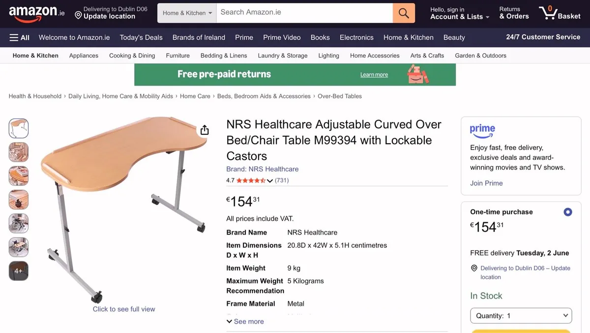 NRS Healthcre Adjustable Curved Table - Image 3