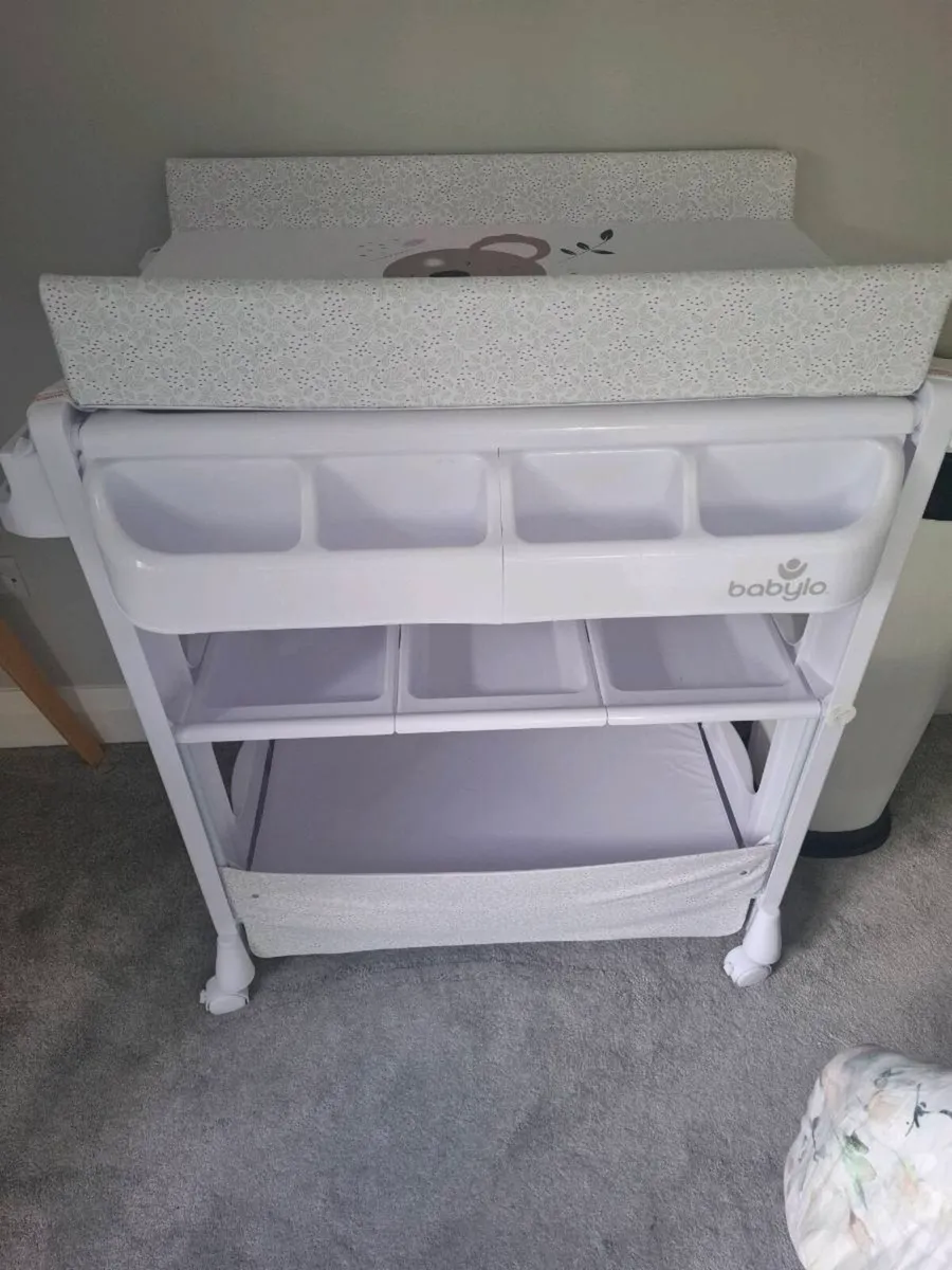 Changing Table and Nappy Bin - Image 1