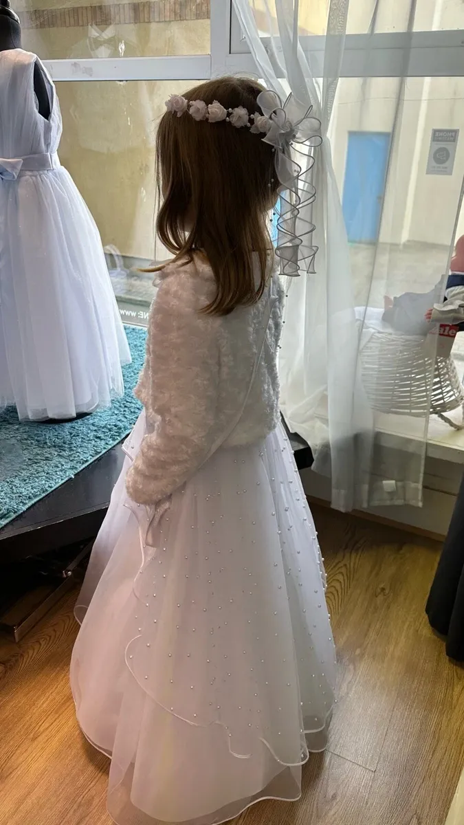 Communion dress with cardigan - Image 2