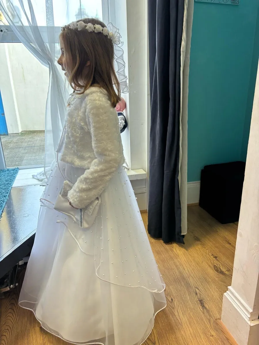 Communion dress with cardigan - Image 3