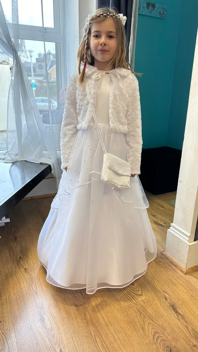 Communion dress with cardigan - Image 4