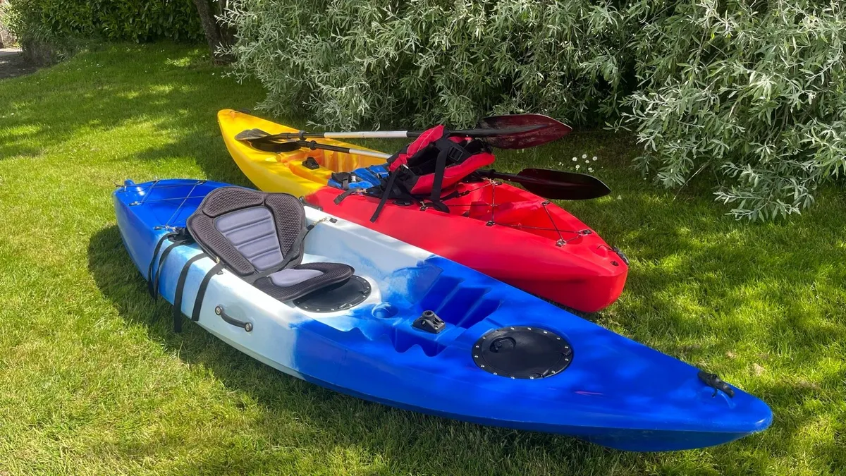 x2 Tornado single sit on kayaks - Image 1