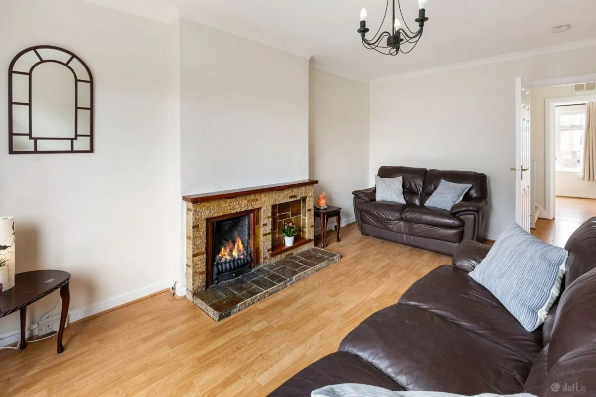 Two Large Leather Sofas - Image 3