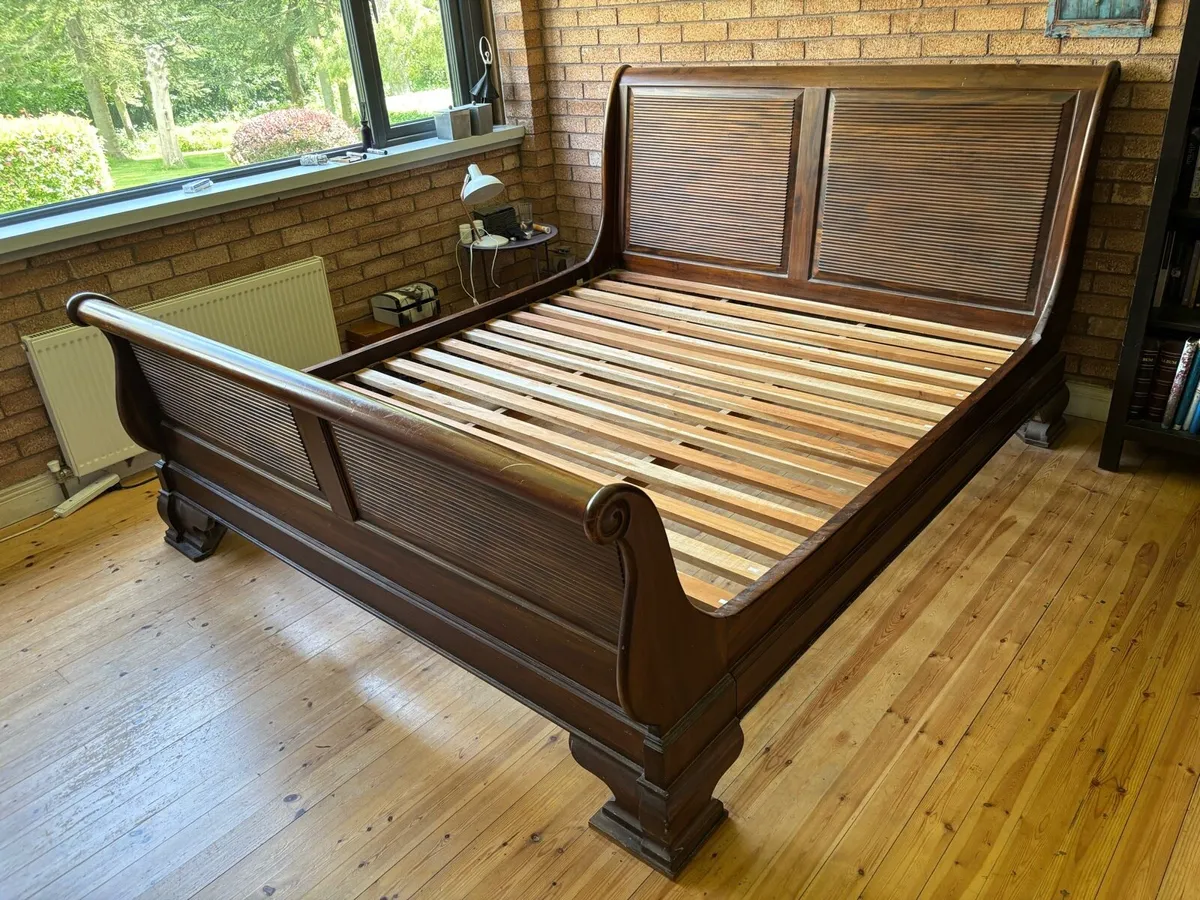 Super king bed - hardwood - Image 1