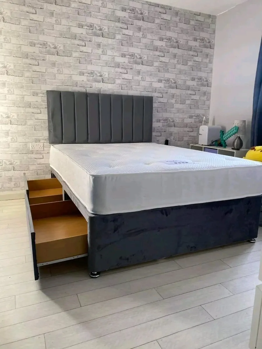 Divan Double & King Size Bed Frame With Mattress - Image 1