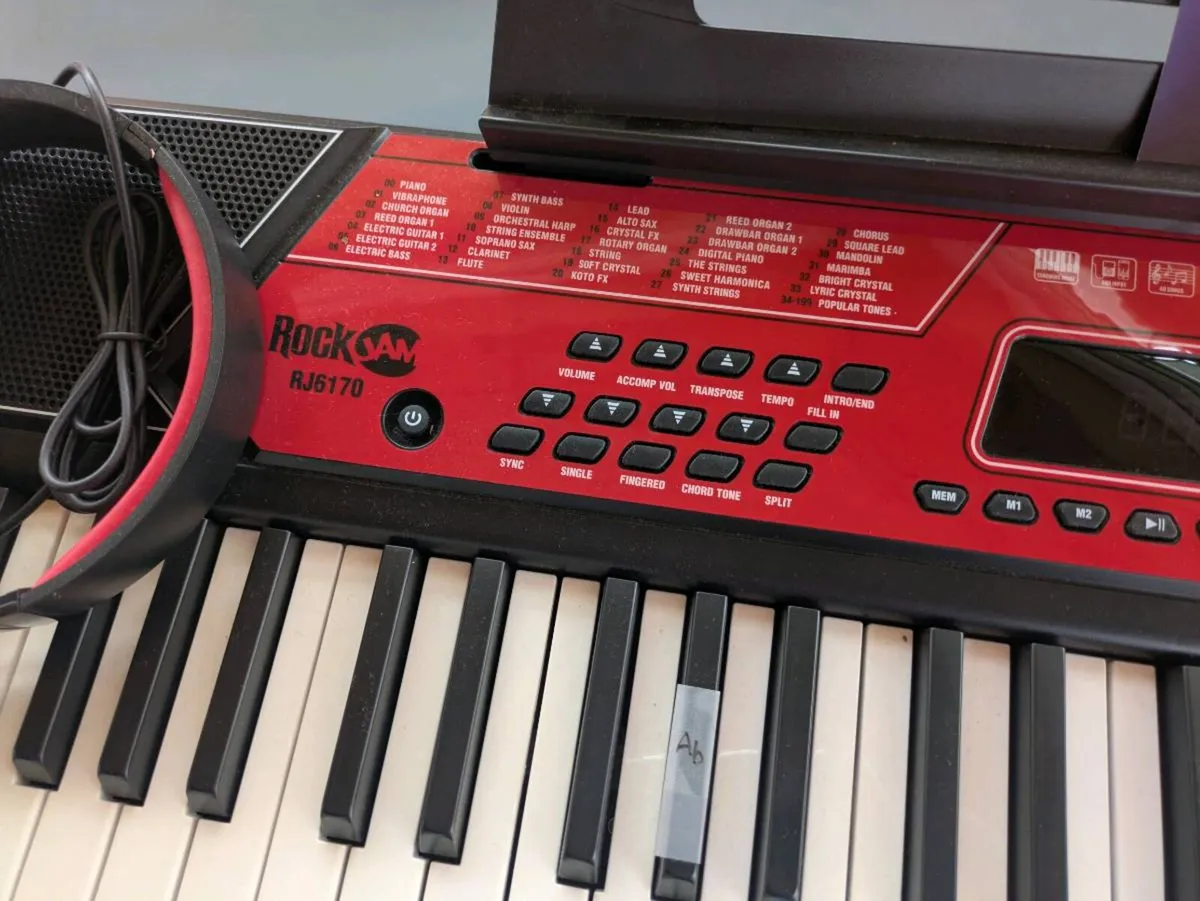 Rock jam RJ 61Piano keyboard with stand and stool - Image 2