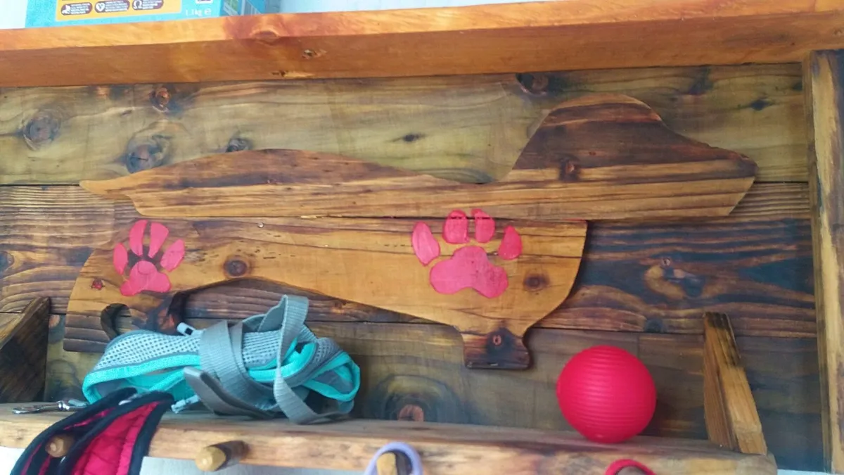 Rustic Dog Station / Organiser / Floating Shelf - Image 4