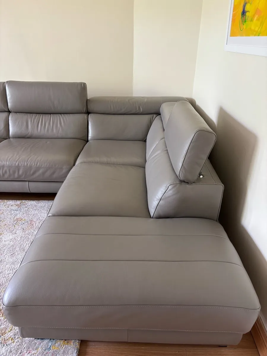 Leather Corner Sofa - Image 4