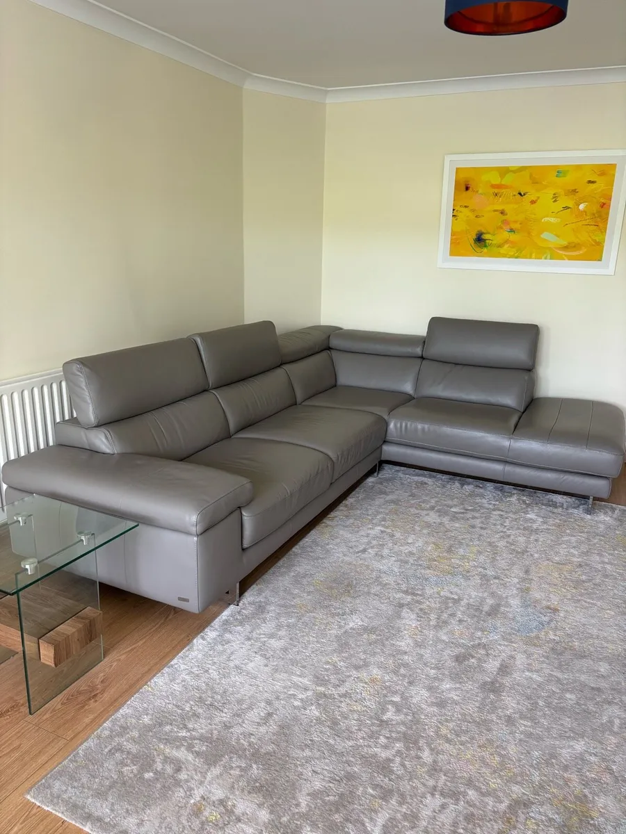 Leather Corner Sofa - Image 1