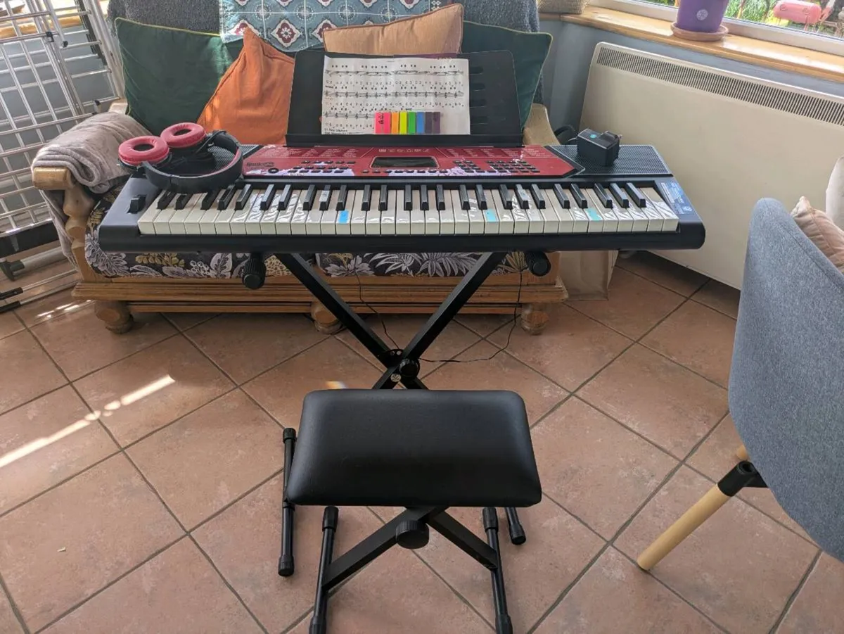 Rock jam RJ 61Piano keyboard with stand and stool - Image 4