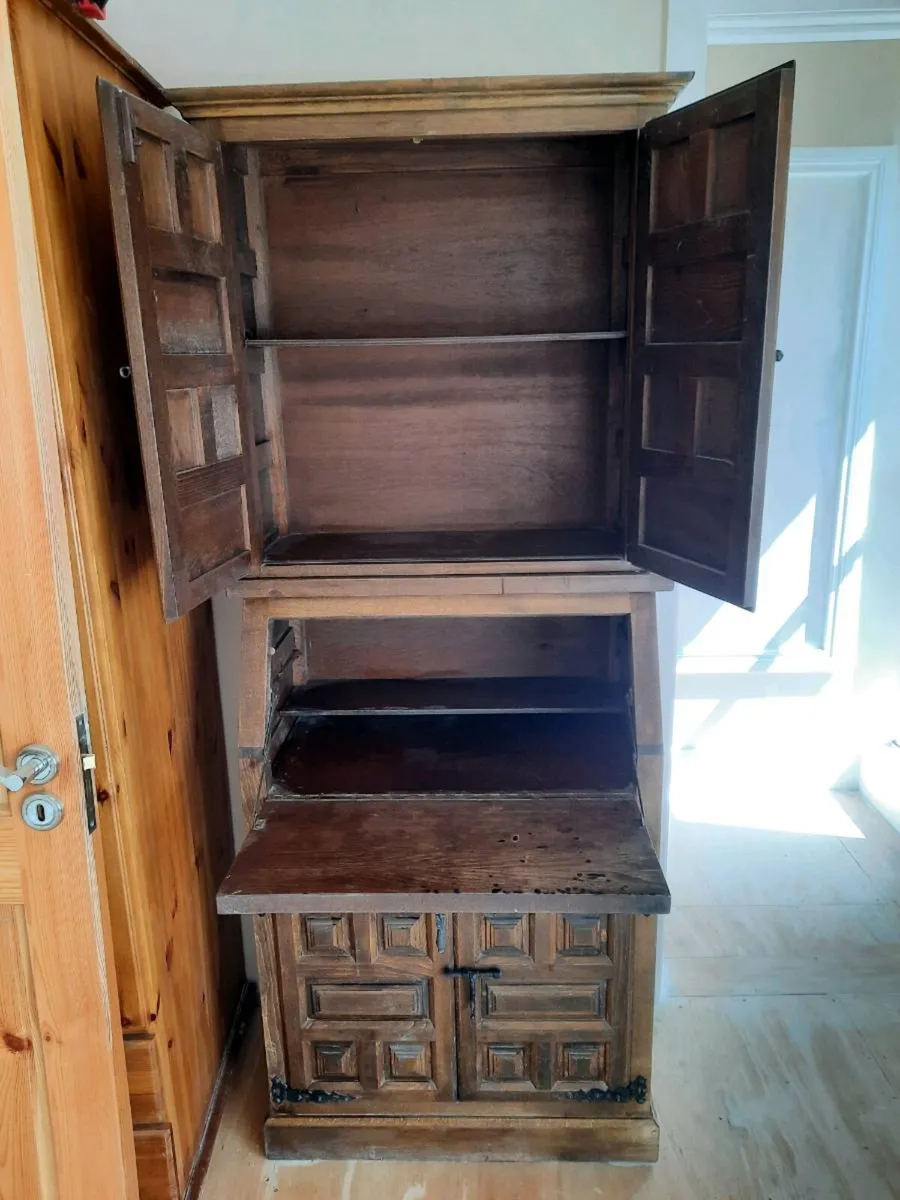 Oak writing bureau - Image 4