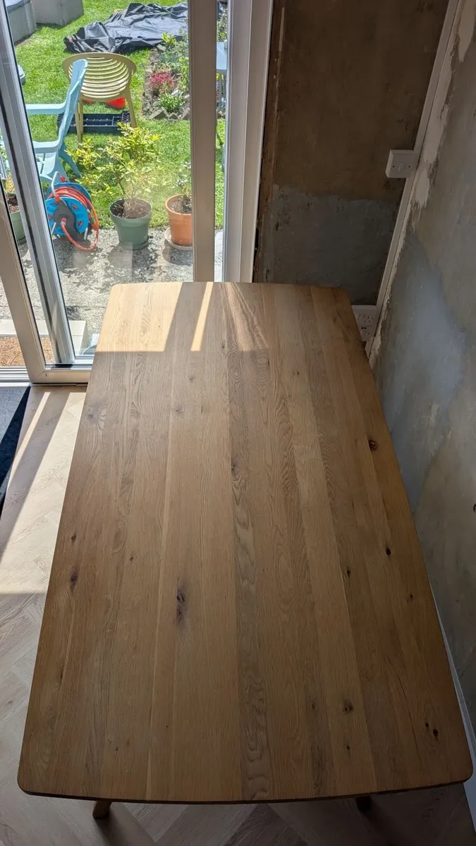 Solid Oak Dining Table - Image 2