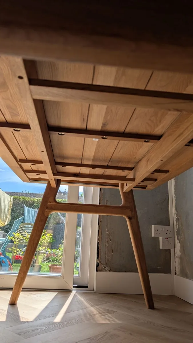 Solid Oak Dining Table - Image 3