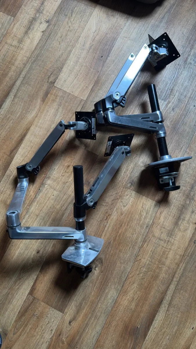 Ergotron Dual monitor arms - Image 1