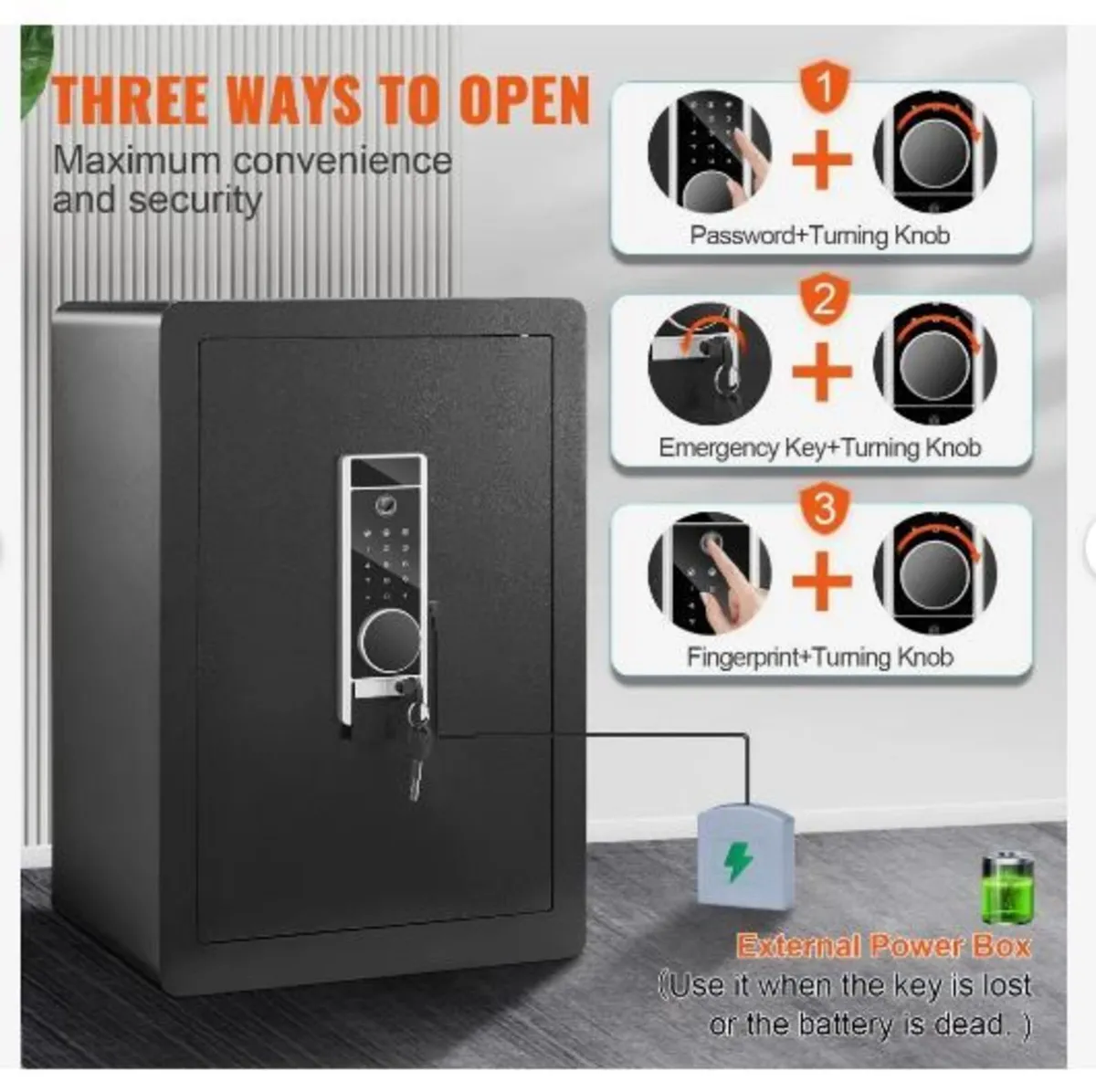 Safe, 62 L Home Safe, Steel Security - Image 3