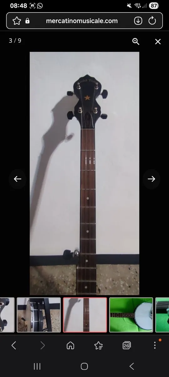Gold Tone Long Neck Banjo - Image 3