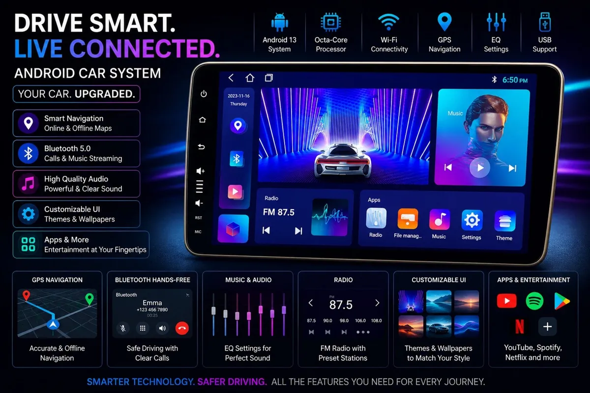 Car android system - Universal Single Din Model - Image 1