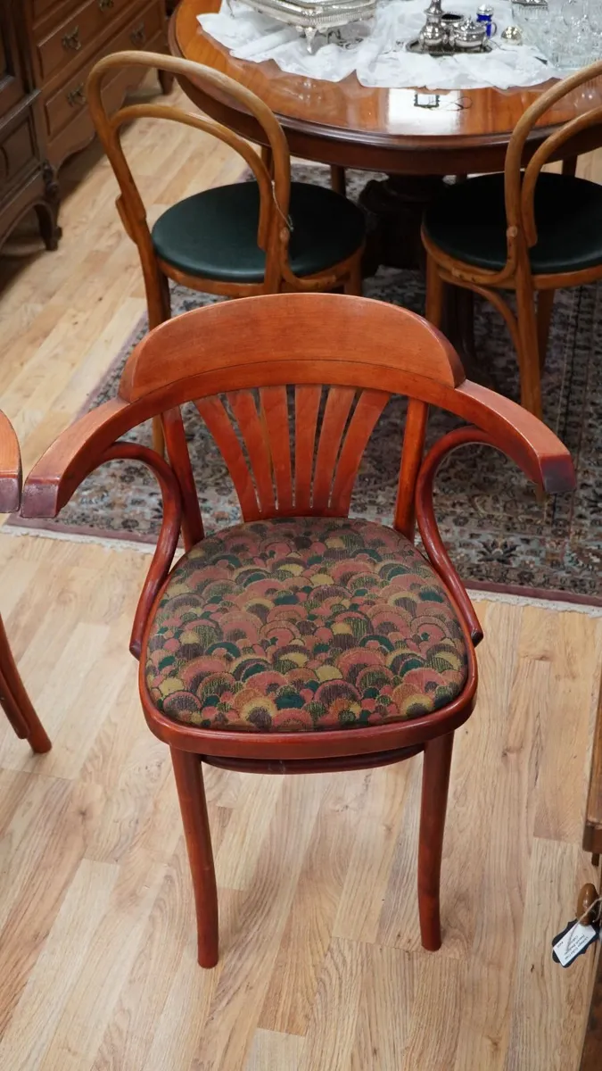 Pair of Vintage Bentwood Fan-Back Armchairs - Image 3
