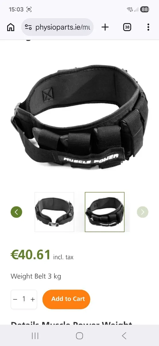 Muscle Power Weight Belt 3 kg - Image 1