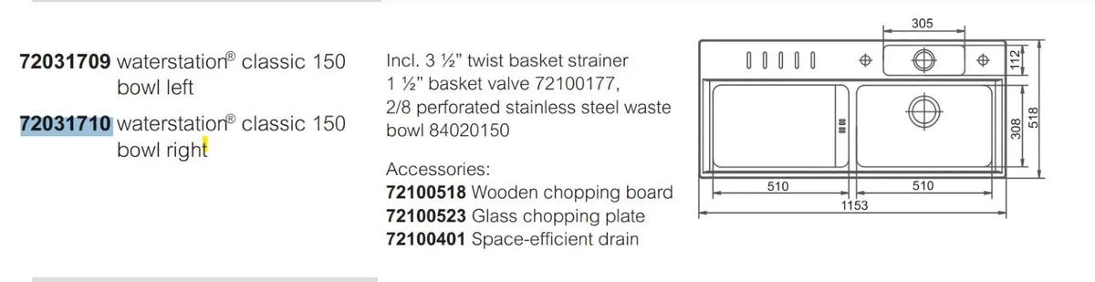 Riber Kitchen Sink 72031710 - Image 2