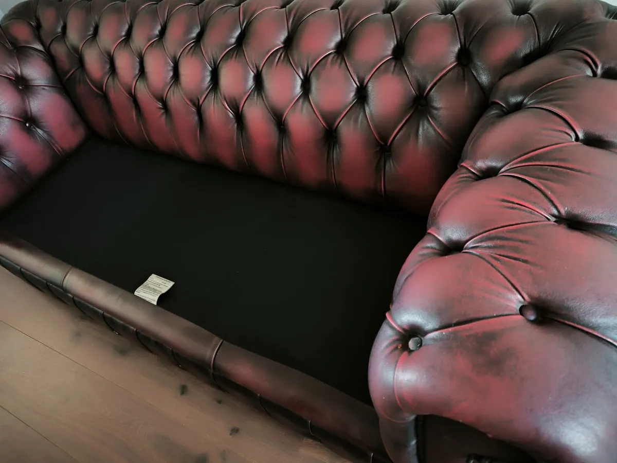 Vintage Leather Chesterfield Sofa - Image 2