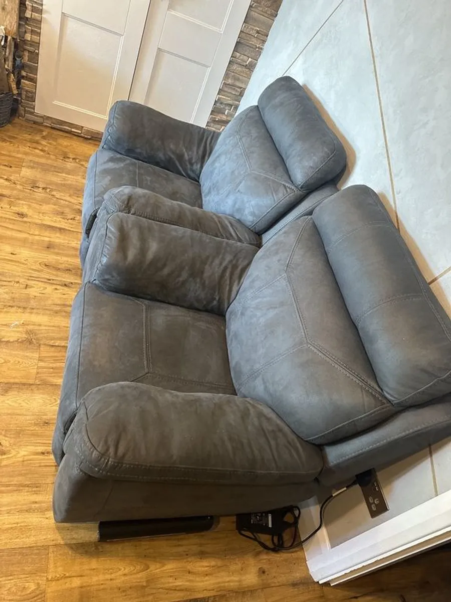 recliners set of 2, sofa armchairs grey - Image 3